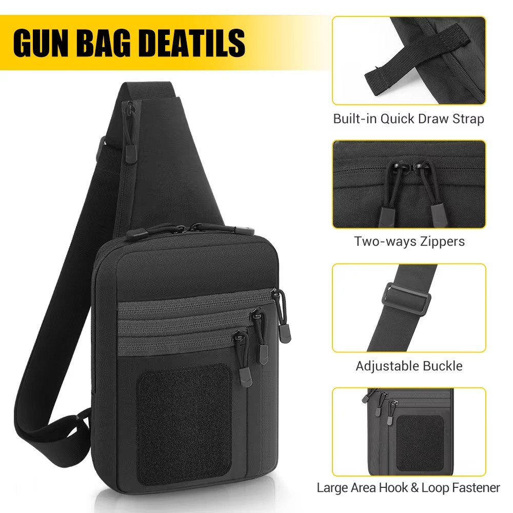 タクティカルピストルガンバッグ、隠し携帯用ガンホルスター、ハ - Edc Concealed Carry Sling Bag のレビューと価格