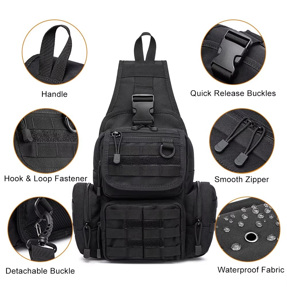 タクティカル・ピストルバッグ。隠し携帯用ガンバッグ。ホルスタ - Edc Concealed Carry Sling Bag のレビューと価格