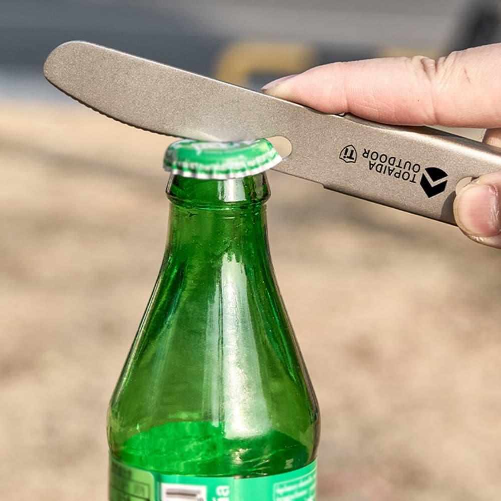 3-in-1チタン製キャンプ用フォーク、スプーン、ナイフセッ - Edc Everyday Carry Knives のレビューと価格
